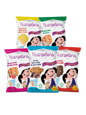 Kit 10 Biscoitos Show da Luna Sem Glúten, Sem Leite Nutripleno-30g