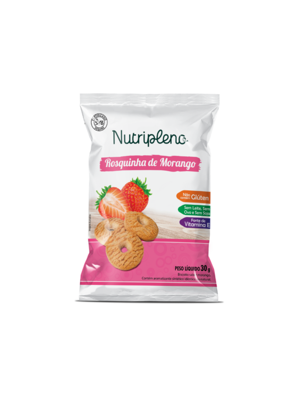 Rosquinha de Morango 30g - Sem glúten Nutripleno
