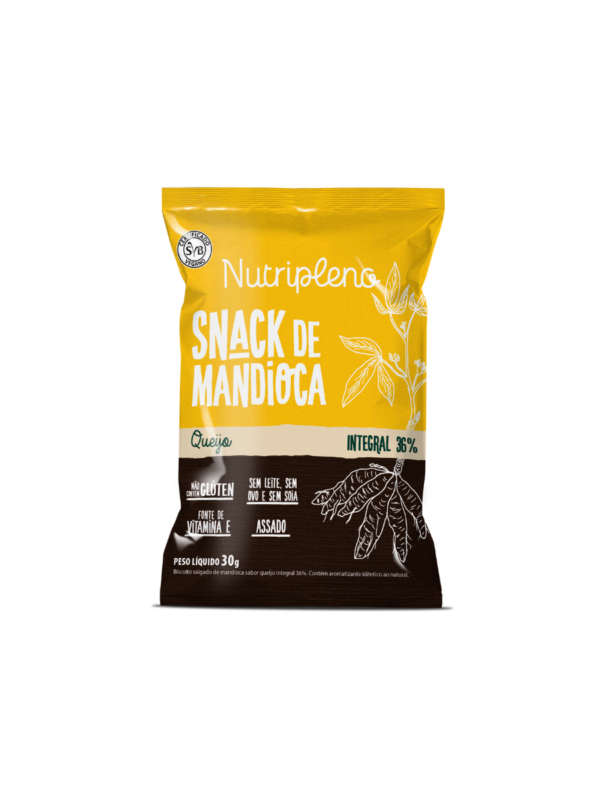 Snack Integral de Mandioca sabor Queijo, 30g
