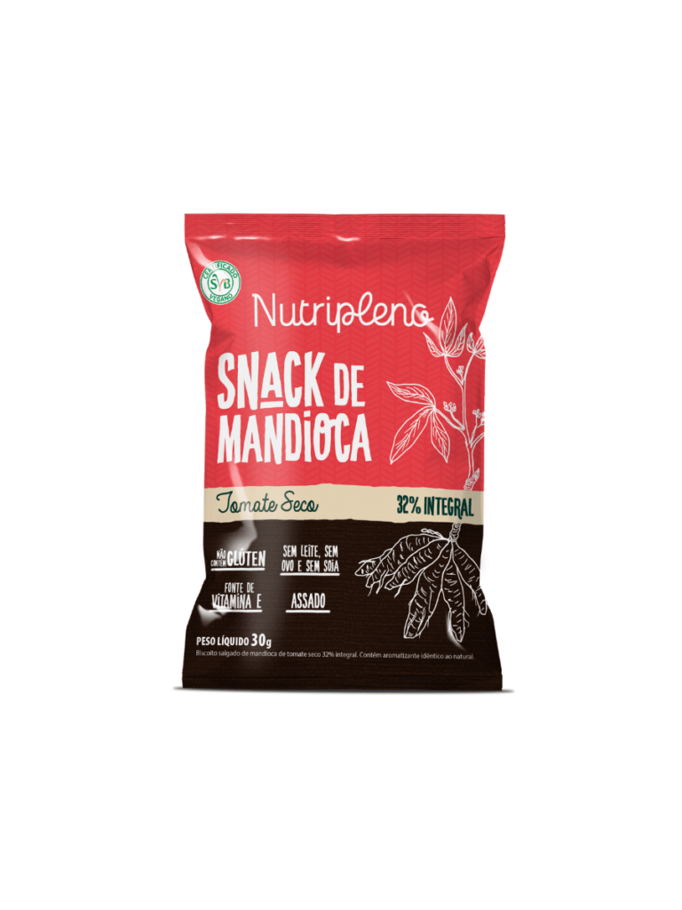 Snack de Mandioca sabor Tomate Seco 30g