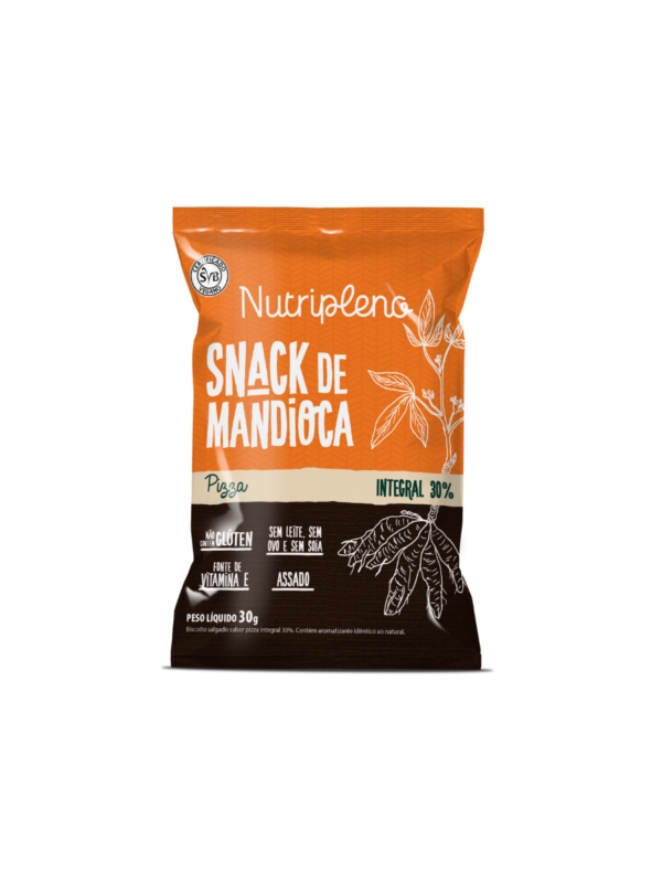 Snack Integral de Mandioca sabor Pizza, 30g