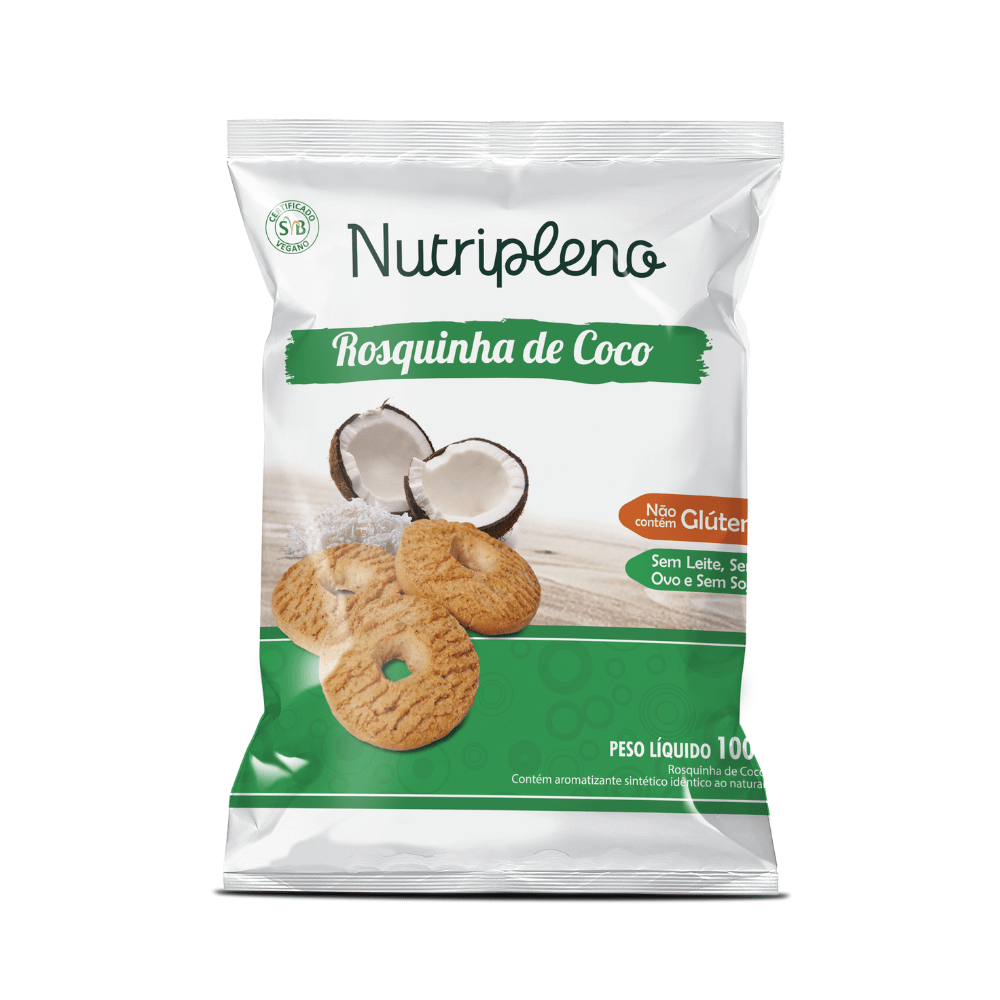 Rosquinha de Coco 100g - Sem glúten    Nutripleno