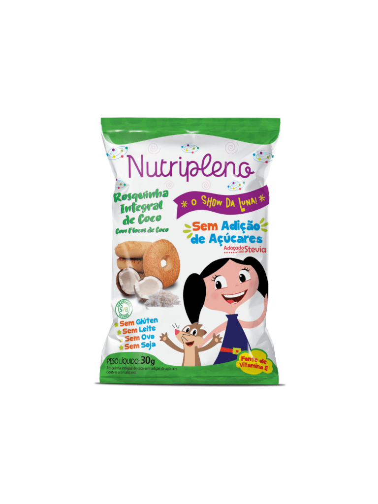 Rosquinha Zero Açúcar de Coco 30g O Show da Luna  - Nutripleno