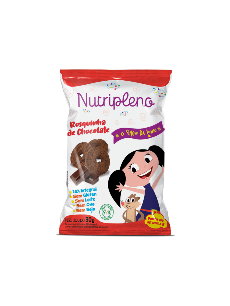 Rosquinha de Chocolate O Show da Luna, 30g - Sem Glúten    Nutripleno