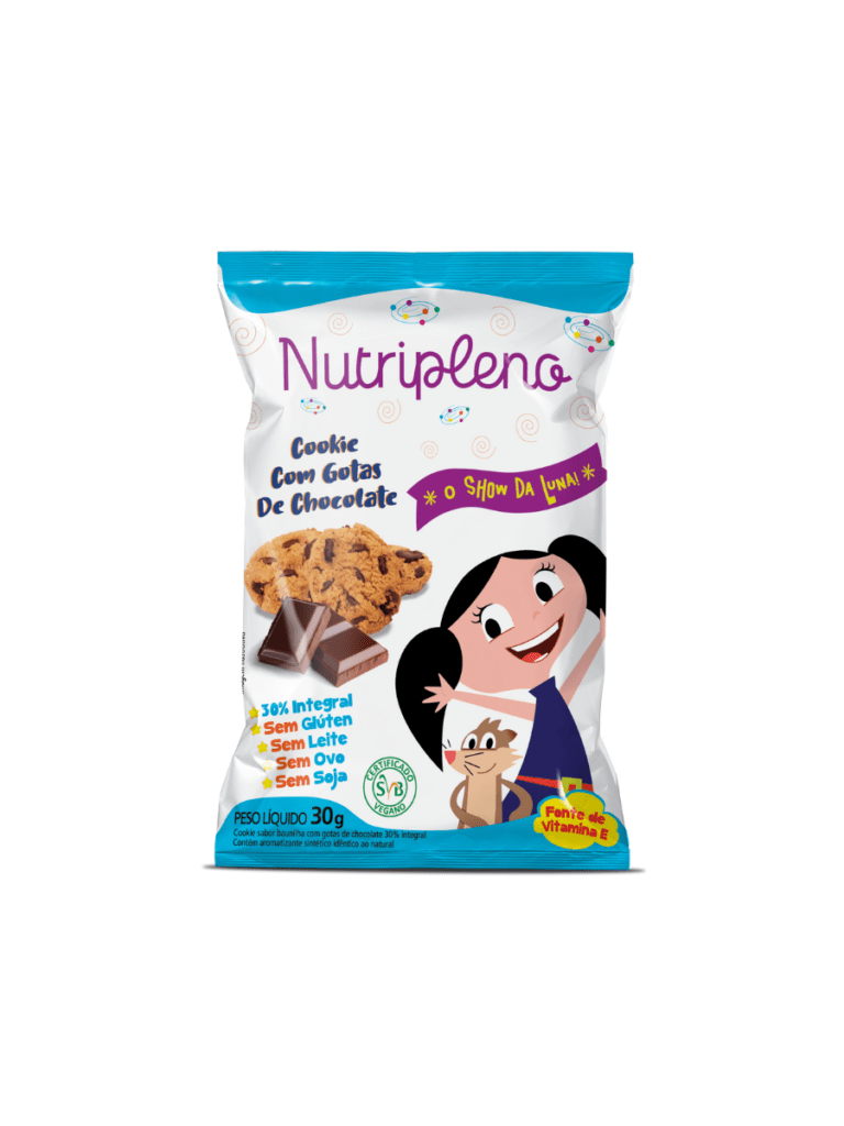 Cookie c/ Gotas de Chocolate Show da Luna 30g - Sem Glúten Nutripleno