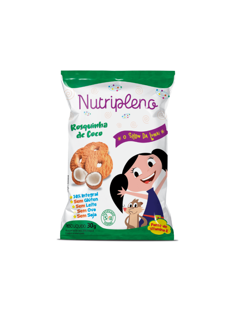 Rosquinha de Coco 30g, Show da Luna - Sem Glúten    Nutripleno