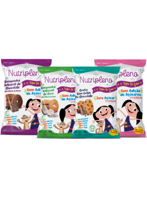 Kit 10 Biscoitos Zero Açúcar Show da Luna Sem Glúten Nutripleno- 30g