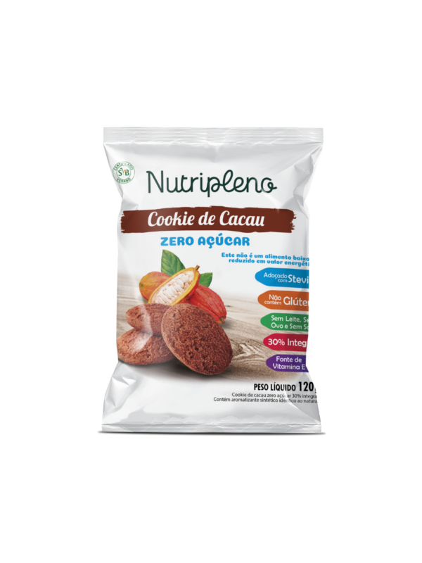 Cookie de Cacau Zero Açúcar -120g Nutripleno