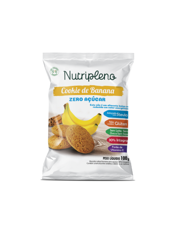 Cookie de Banana com Canela Zero Açúcar -100g