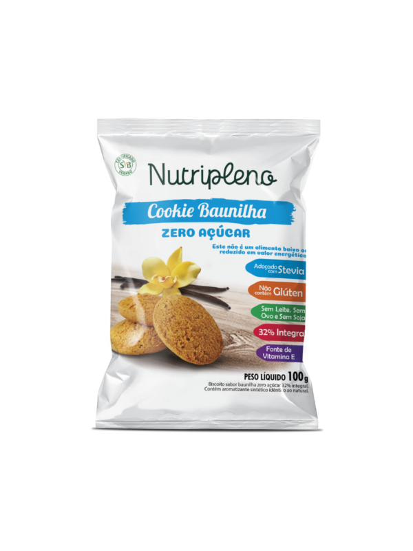 Cookie Baunilha Zero Açúcar 100g - Sem glúten