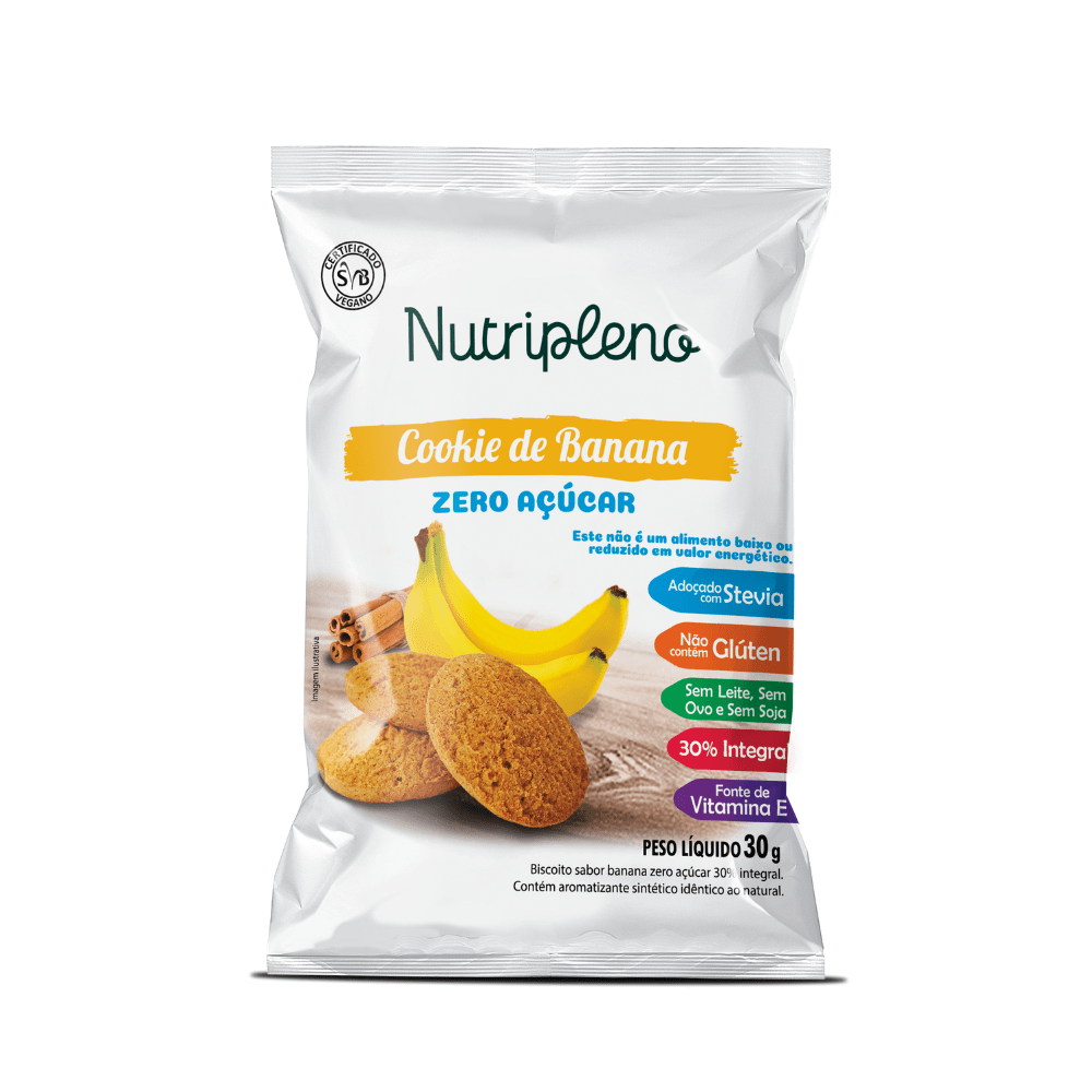 Cookie de Banana com Canela Zero Açúcar -30g