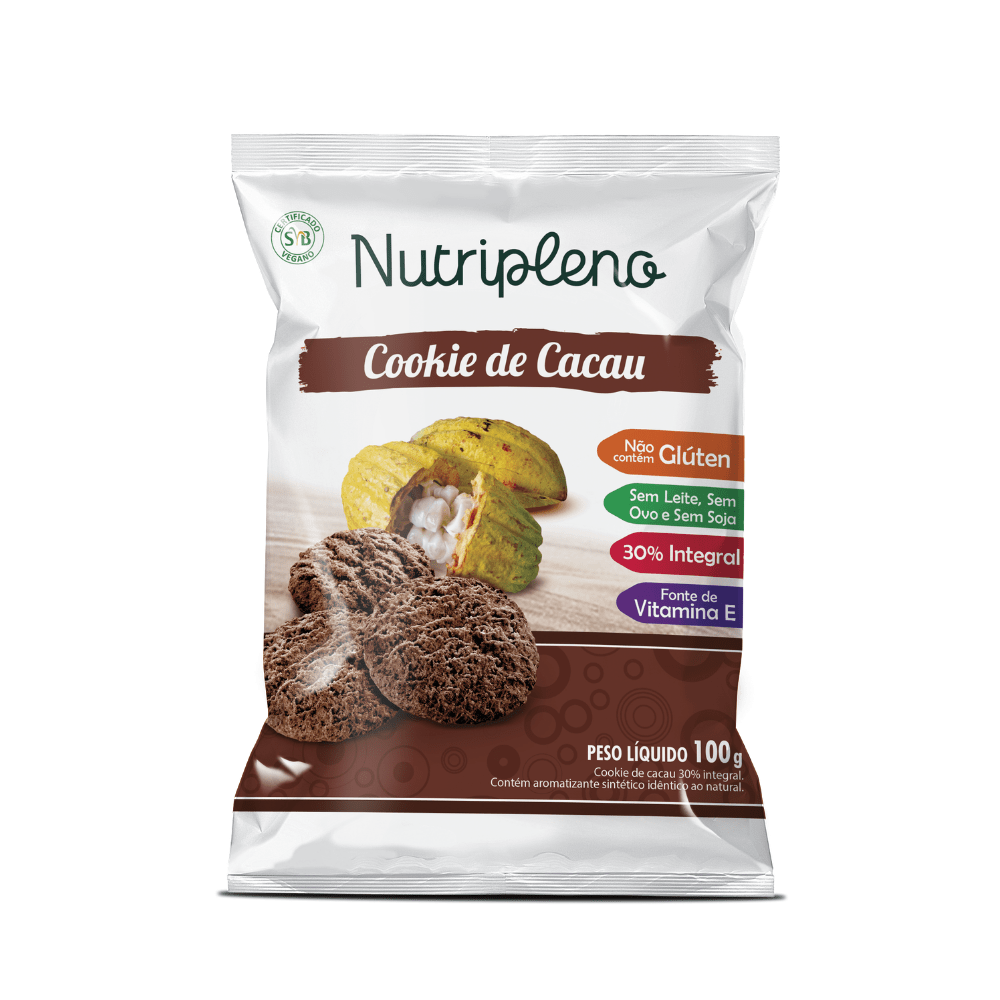 Cookie de Cacau 100g - Sem glúten Nutripleno
