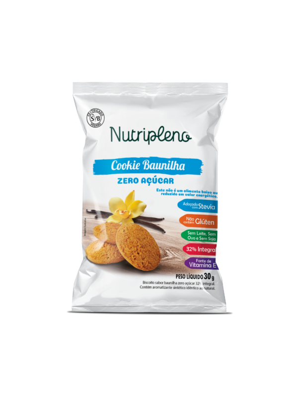 Cookie Baunilha Zero Açúcar -30g Nutripleno