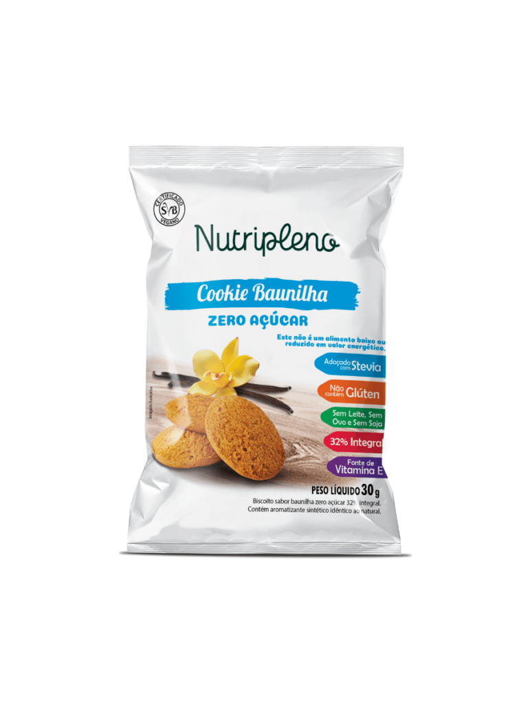 Cookie Baunilha Zero Açúcar -30g Nutripleno