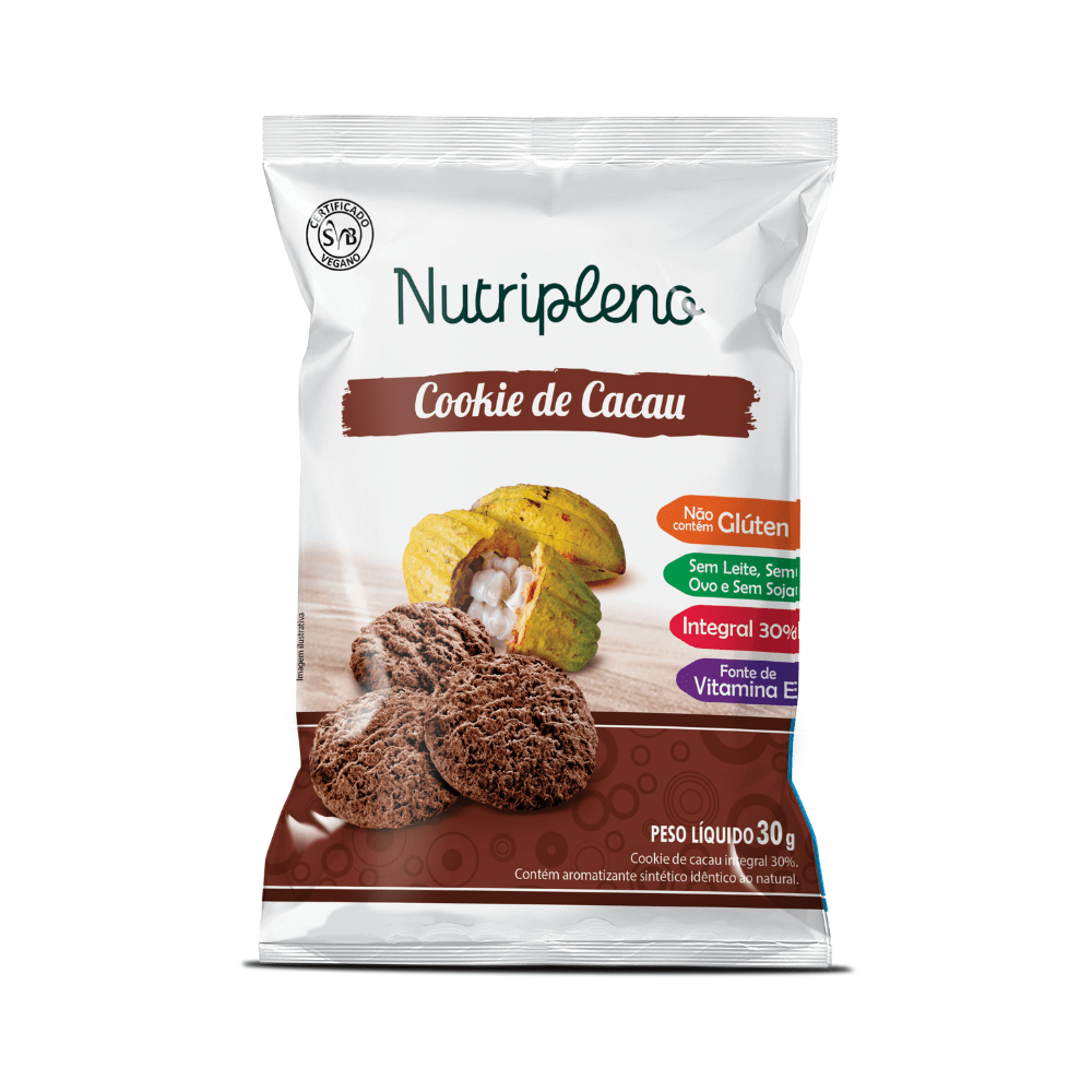Cookie de Cacau 30g - Sem glúten Nutripleno