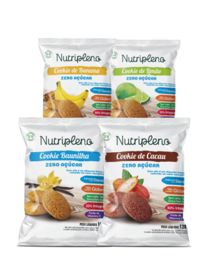 Kit 10 Cookies Zero Açúcar Sem Glúten, Sem Leite Nutripleno -30g