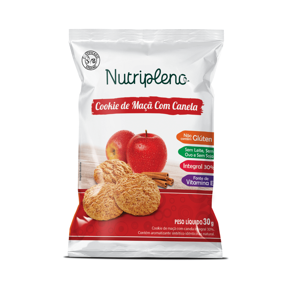 Cookie de Maçã c/ Canela 30g - Sem glúten