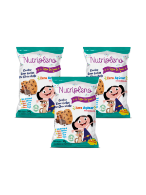 Kit 10 Cookies com Gotas de Chocolates Zero Açúcar Show da Luna -30g
