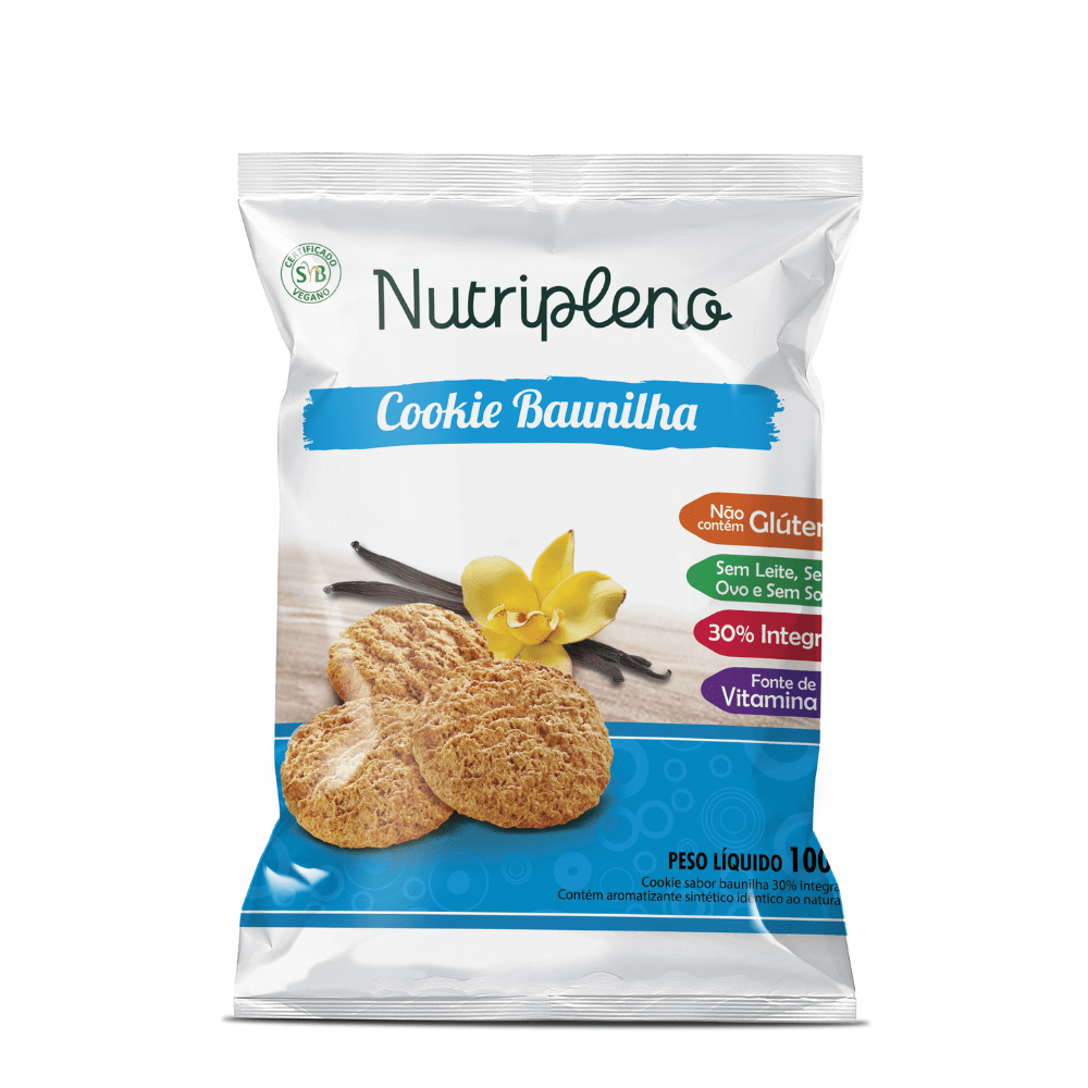 Cookie Baunilha 100g - Sem glúten Nutripleno