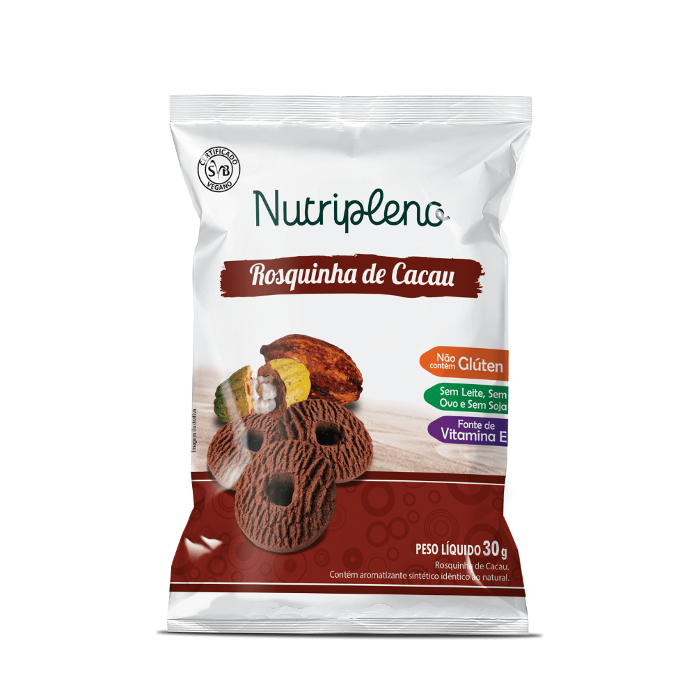 Rosquinha de Cacau 30g - Sem glúten    Nutripleno