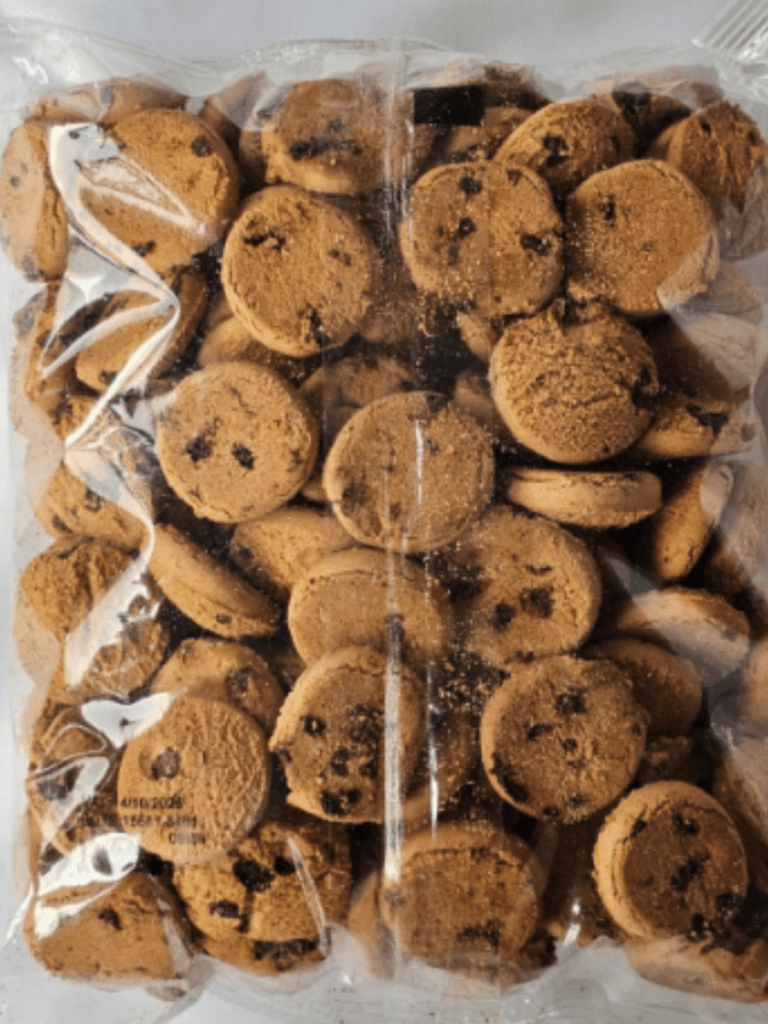 Cookie a granel de Baunilha c/ Gotas de Chocolate Zero, pacote de 500G